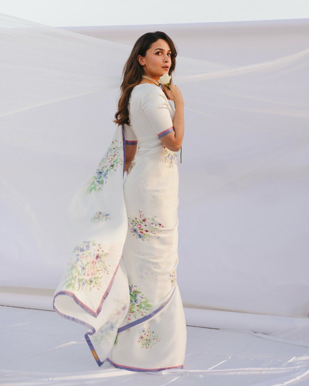 Ethereal Blossom Pre-Pleated Saree