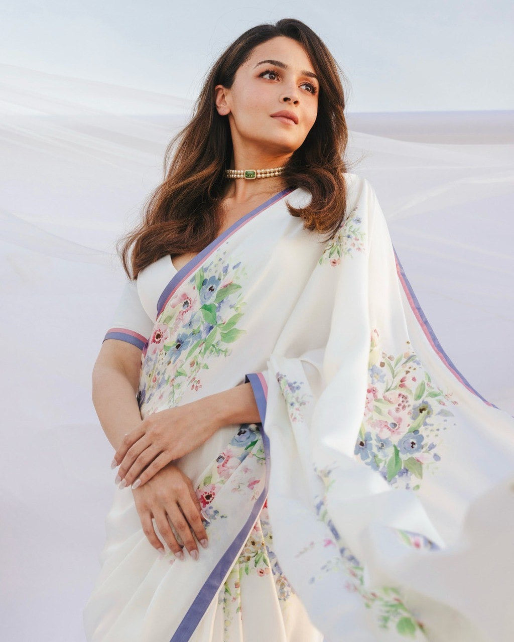Ethereal Blossom Pre-Pleated Saree