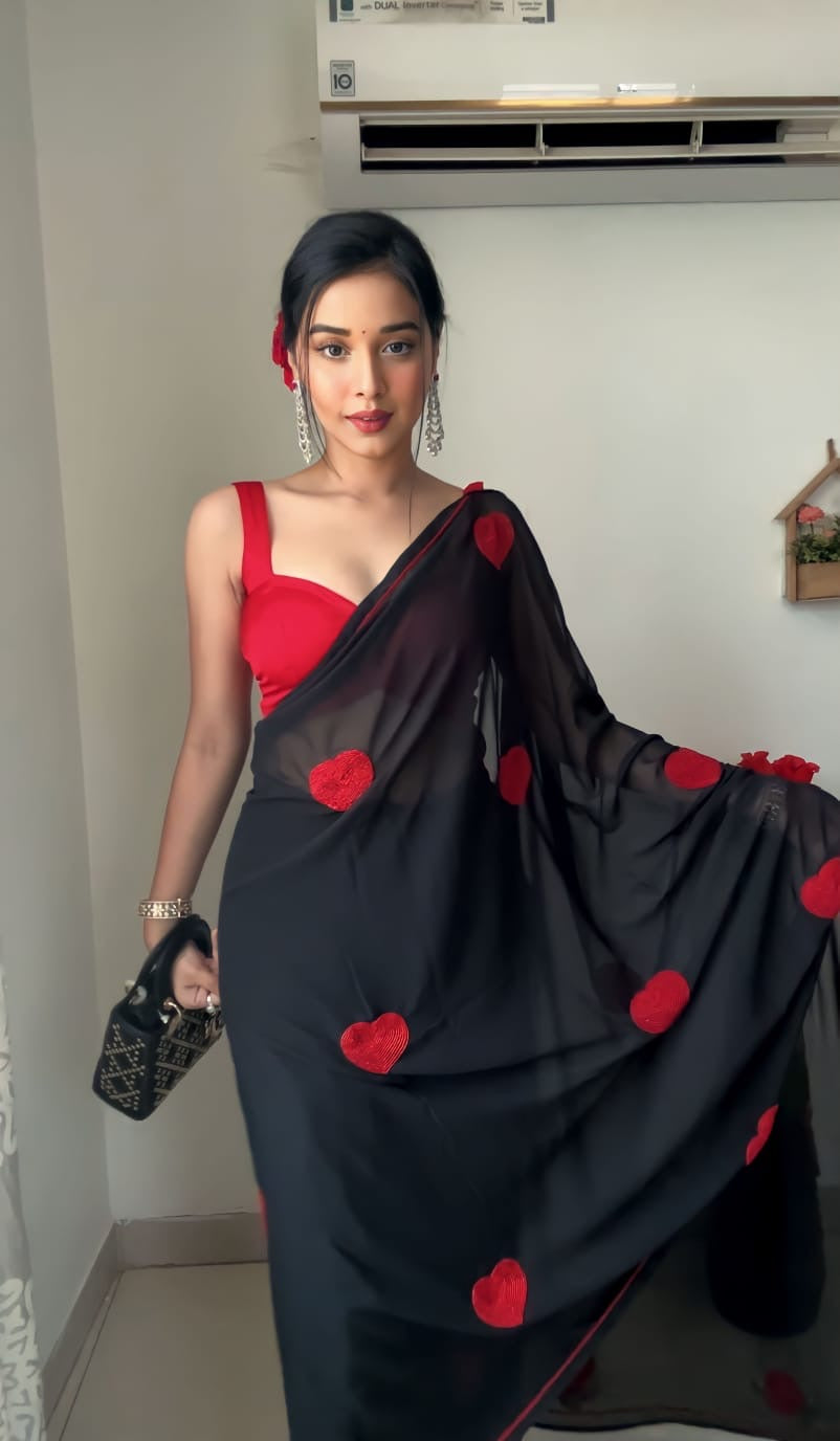 Heart Glow Ready-to-Wear Saree