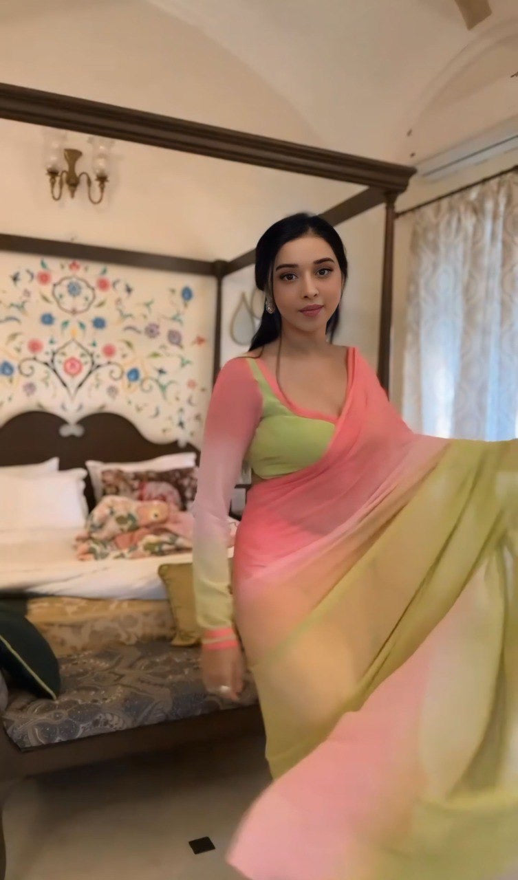 Multi Colour Ready to Wear Pre Pleated Saree