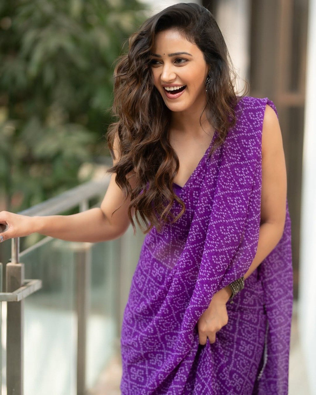 Royal Purple Pre-Pleated Ready-to-Wear Saree