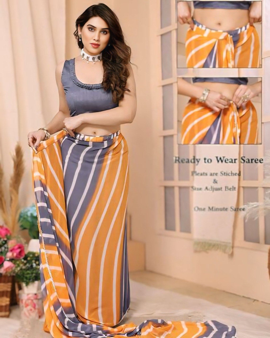 Premium Chiffon Ready-to-Wear Saree