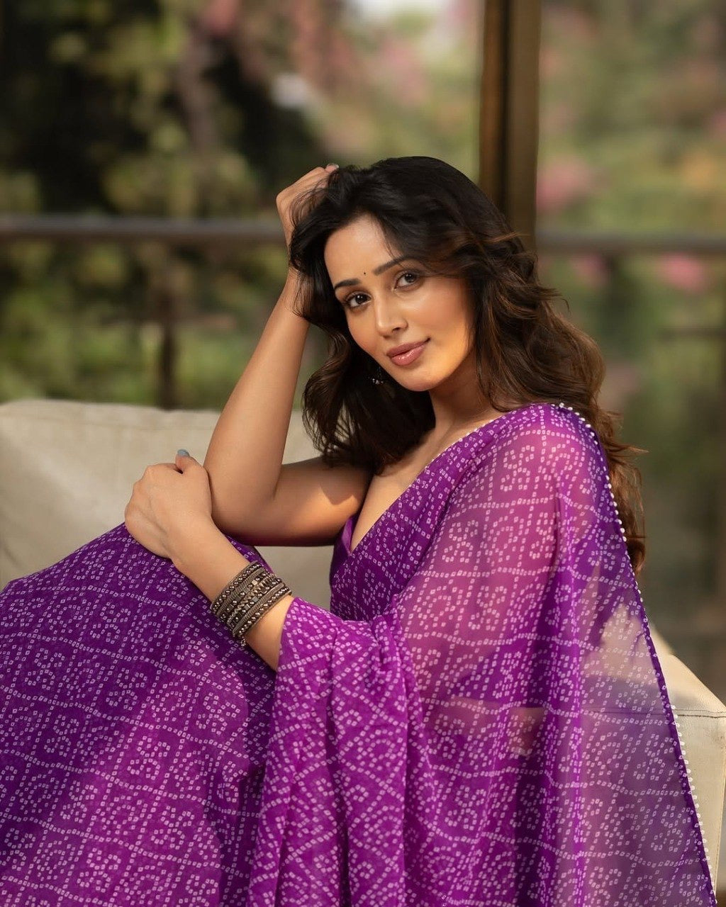 Royal Purple Pre-Pleated Ready-to-Wear Saree